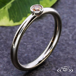 14Kt White Gold Stackable Diamond Ring