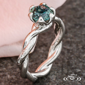 Custom Montana Sapphire engagement ring