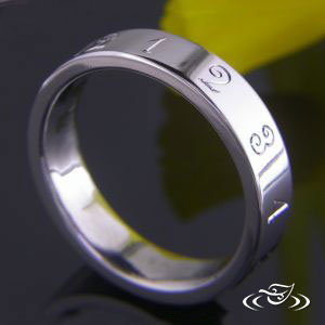 950 Palladium Engraved 5MM Band