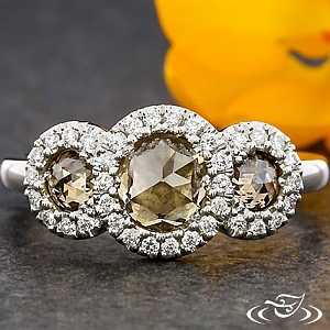 3-stone halo ring