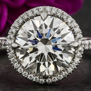 Classic petite halo rings