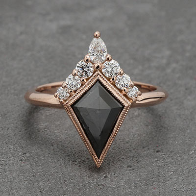 rustic diamond ring