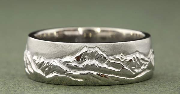 Mountain inspired rings