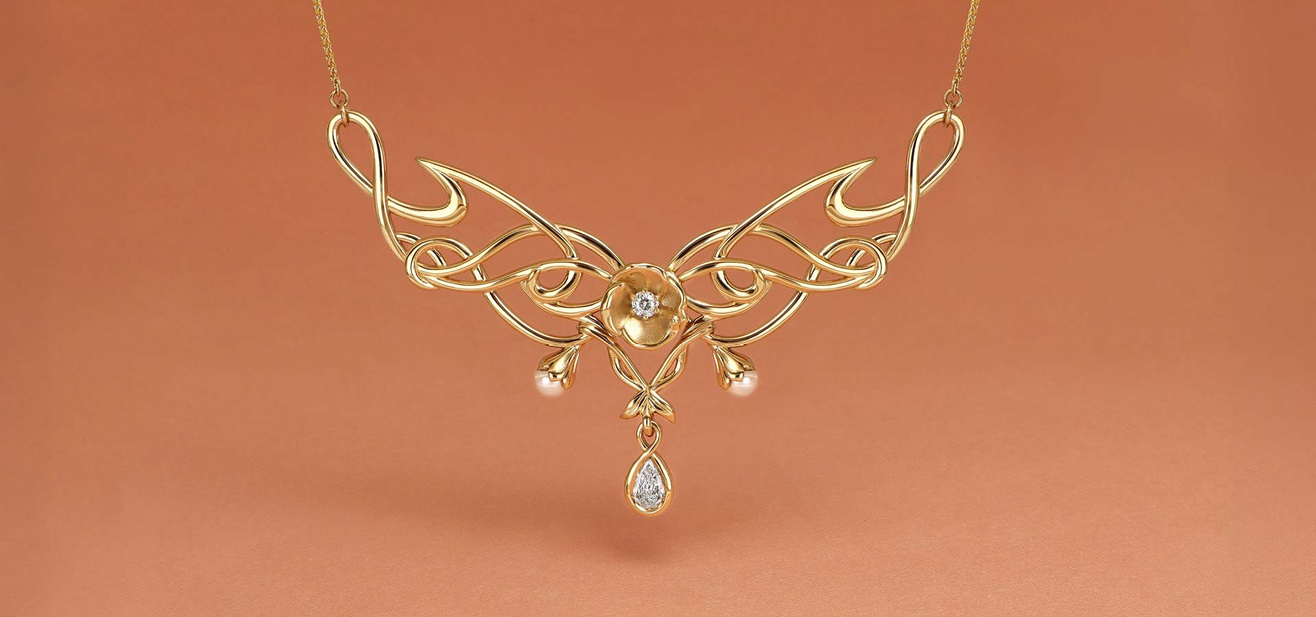 Art Nouveau style jewelry