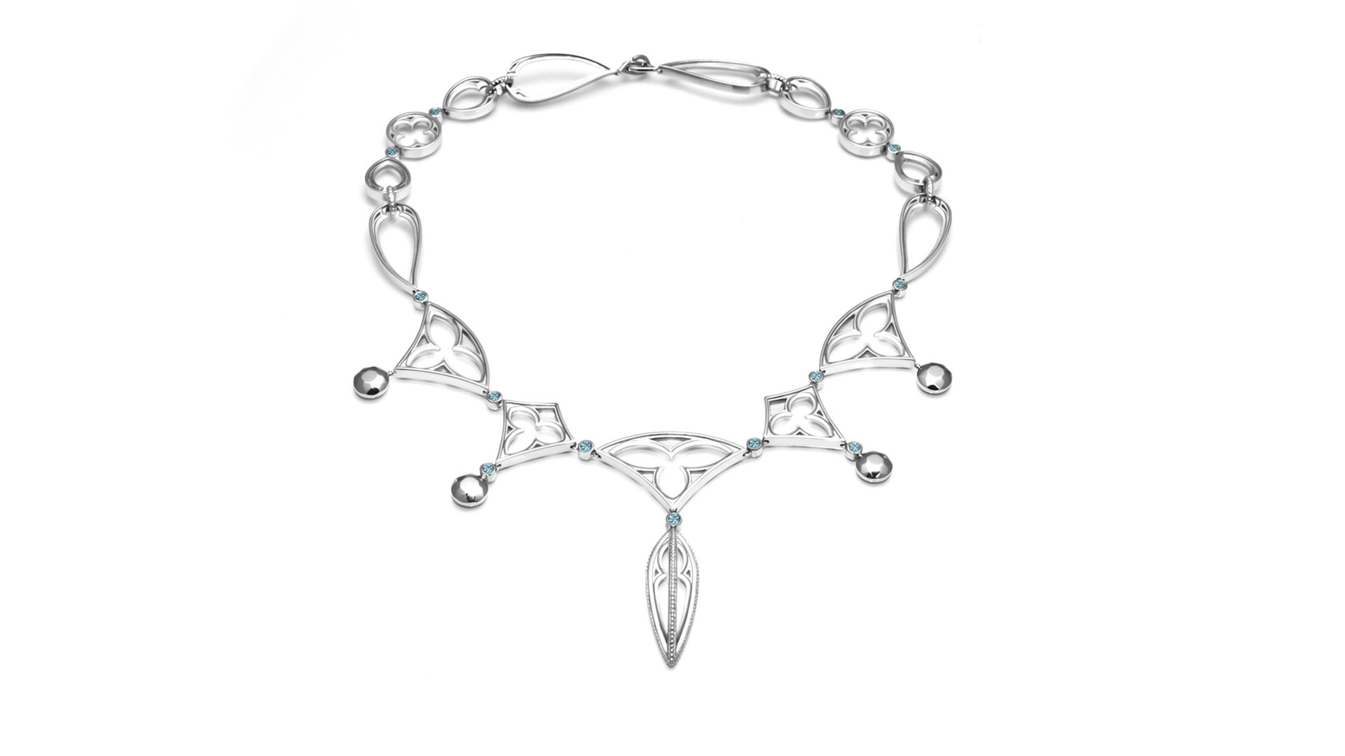Palladium gotic necklace by Amber Worley