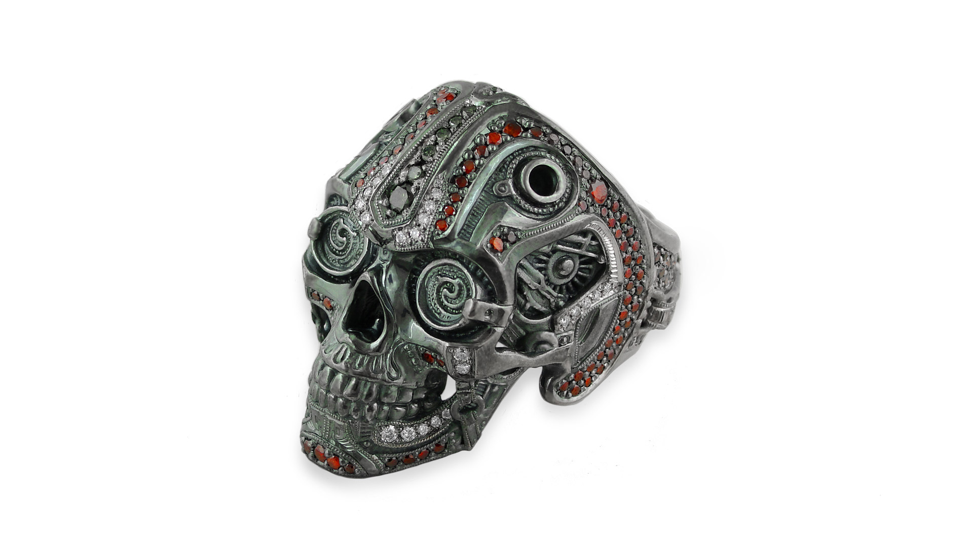 Steampunk skull ring by Tomas Wittelsbach