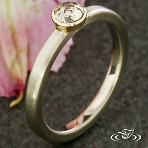 Stackable Rose Cut Diamond Ring