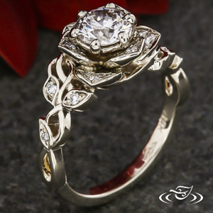 Lotus flower hotsell halo engagement ring