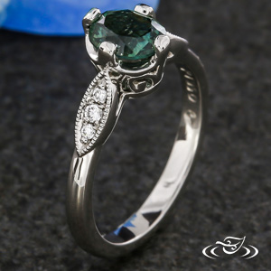 Vintage Montana Sapphire Engagement Ring