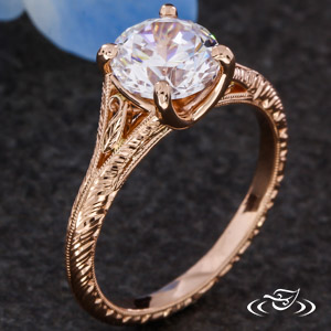 Rose gold deals filigree engagement rings
