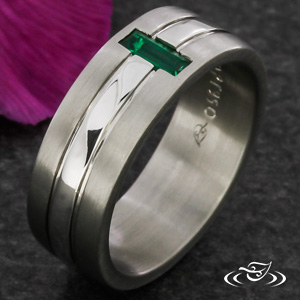 Custom Men s Platinum And Palladium Wedding Band