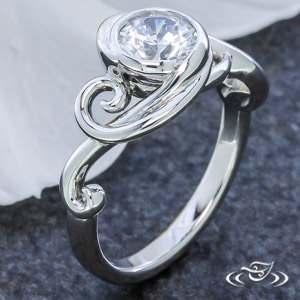 Whimsical Wrap Style Engagement Ring