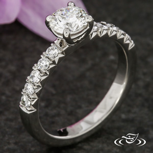 French Set Engagement Ring