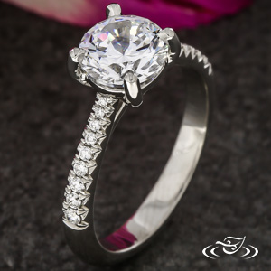 Accented Diamond Solitaire