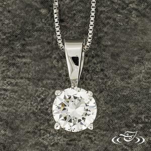 14Kw 0.51Ct Certified Lab Diamond Pendant