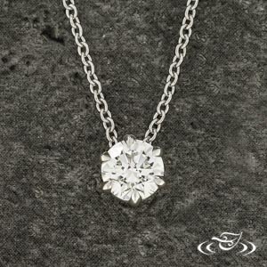 14Kw 0.50Ct Lab-Grown Diamond Solitaire Necklace