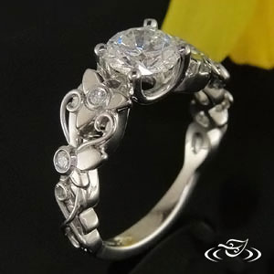 Celtic Floral Engagement Ring