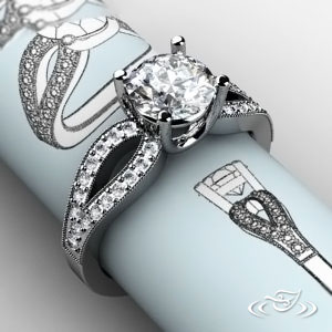 Classic Bead Set Diamond Engagement Ring