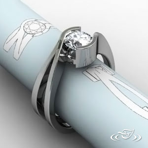 Split Shank Wrap Style Engagement Ring