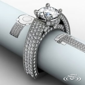 Elegant Pave Engagement Ring