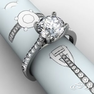 Reverse Taper Diamond Trellis Solitaire