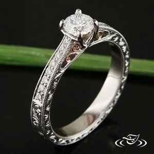 Classic Hand Engraved 
Engagement Ring