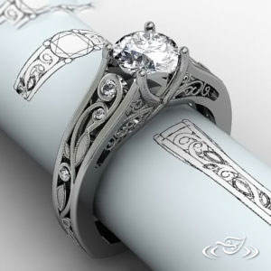 Vine & Filigree Trellis Solitaire