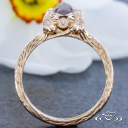 Rose Gold Rustic Engagement Ring