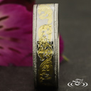 Gold Inlay Band With Engraving