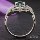 Art Deco Montana Sapphire Engagement Ring