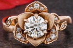Floral engagement ring