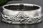 Mountain wedding ring