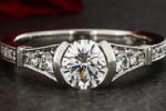 Non prong engagement ring
